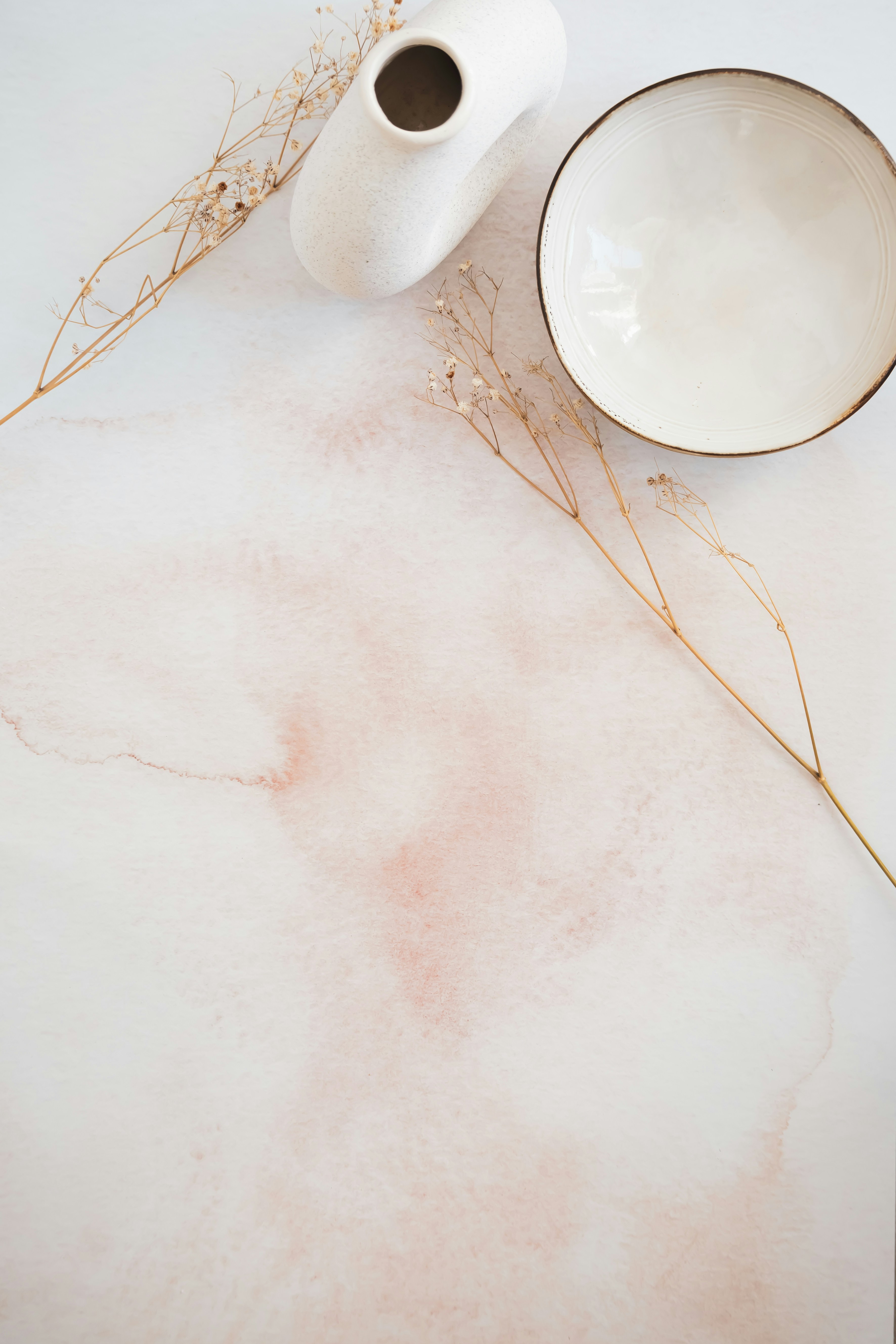 Fond marbre calme vase